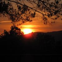 Couché de soleil vu de notre gîte